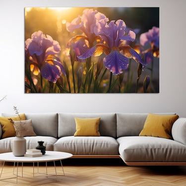 Iris Painting on Canvas